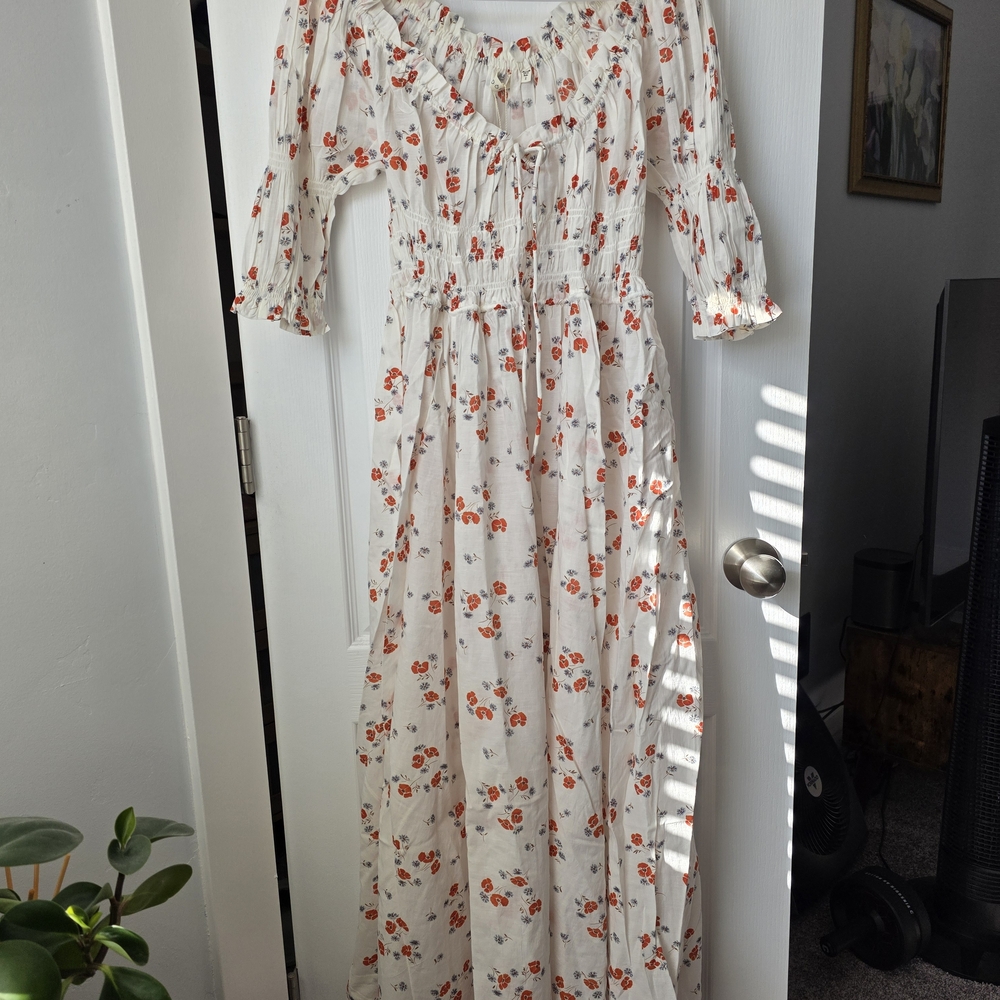Doen Ischia Dress In Poppy Fields Size Small - Picture 2 of 8